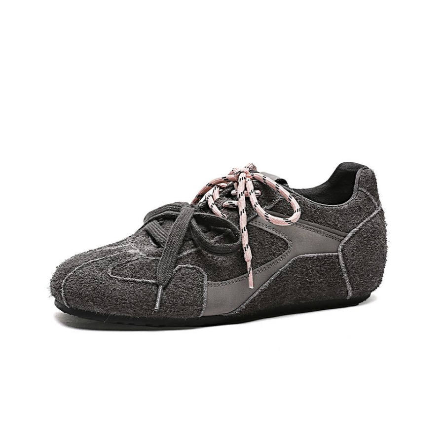 Lanza German Army Trainers Women's Low Top Gray/Coffee