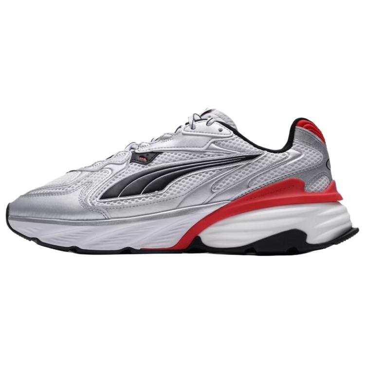 PUMA Fade Nitro Breathable Running Shoes Unisex Gray Black Red