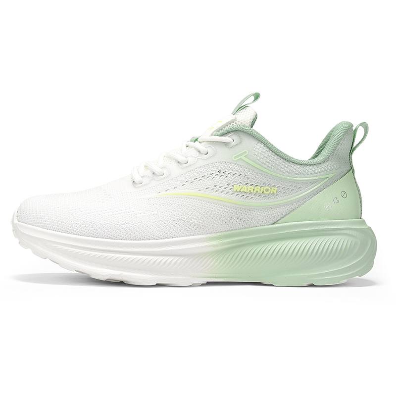 Warrior Cushioning Abrasion Resistant Lightweight Breathable High top Running Shoes Men's White Green