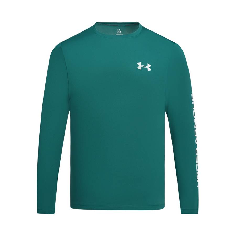 Under Armour T Shirts Men's Vintage Green 338 Crew Neck Moderate Straight Fit