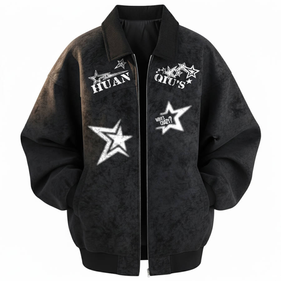 HUANQIU Jackets Unisex Lapel Thickened