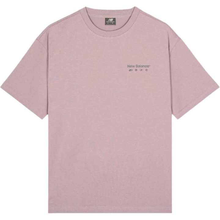 New Balance New Balance T Shirts Men's Gray Pink Crew Neck