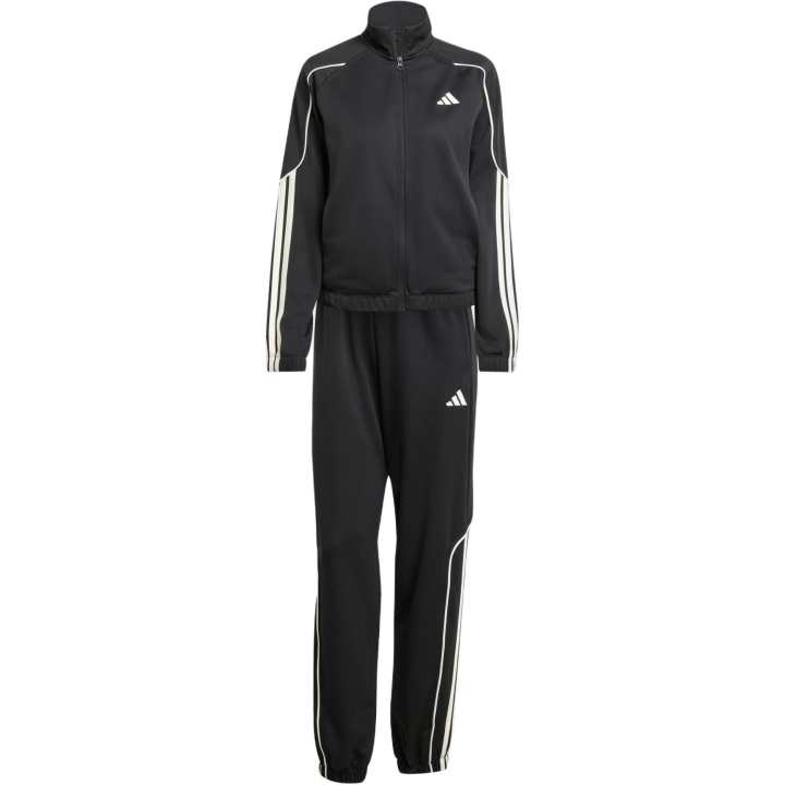 Adidas Adidas Casual Suits Women's Set Black Stand Collar Moderate