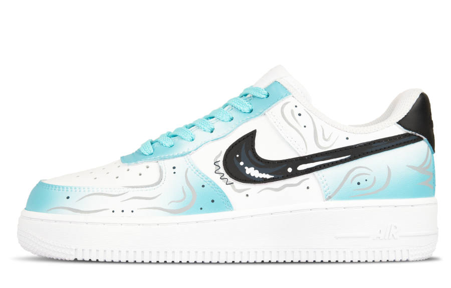 Nike Nike Leather Classic Vintage Slip Resistant Slip Resistant Low top Trendy Skateboard Shoes Cyan Unisex