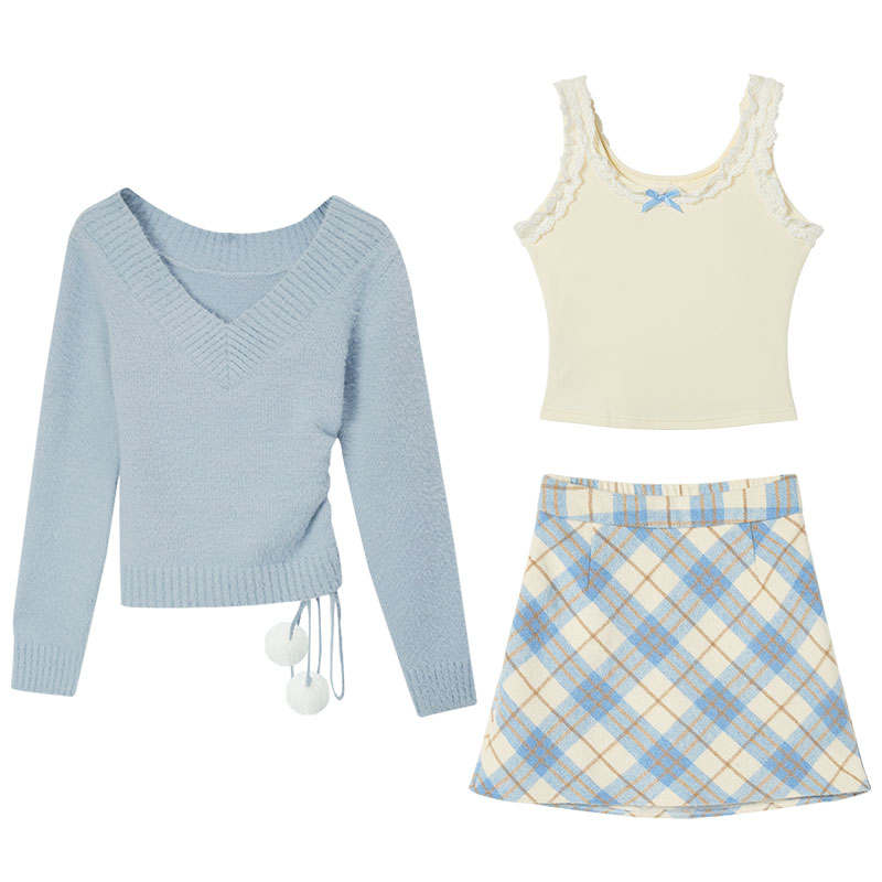FABRIC PIG Two Piece Skirt Sets Women's Boat Neck Moderate Long