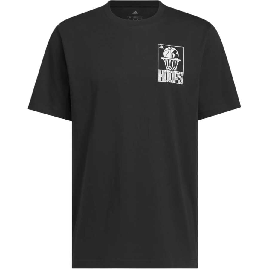 Adidas Adidas Hoops T Shirts Men's Black Crew Neck