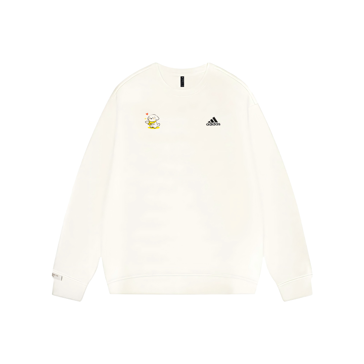 Adidas Adidas LABEL Sweatshirts Unisex White Crew Neck Moderate Regular