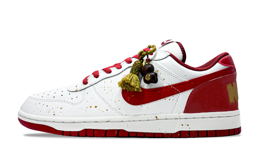 Nike Nike Big Leather Abrasion Resistant Breathable Low top Skateboard Shoes Men's Red White