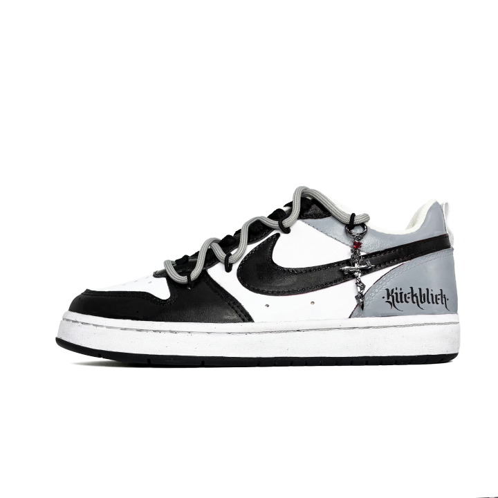 Nike Nike Court Borough Gray Punk Abrasion Resistant Slip Resistant Abrasion Resistant Slip Resistant Low top