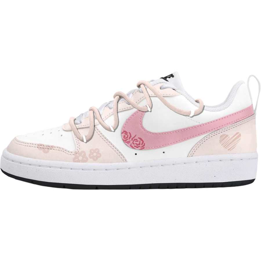 Nike Nike Court Borough Low top Kids' Skateboarding Shoes White Pink Teenagers