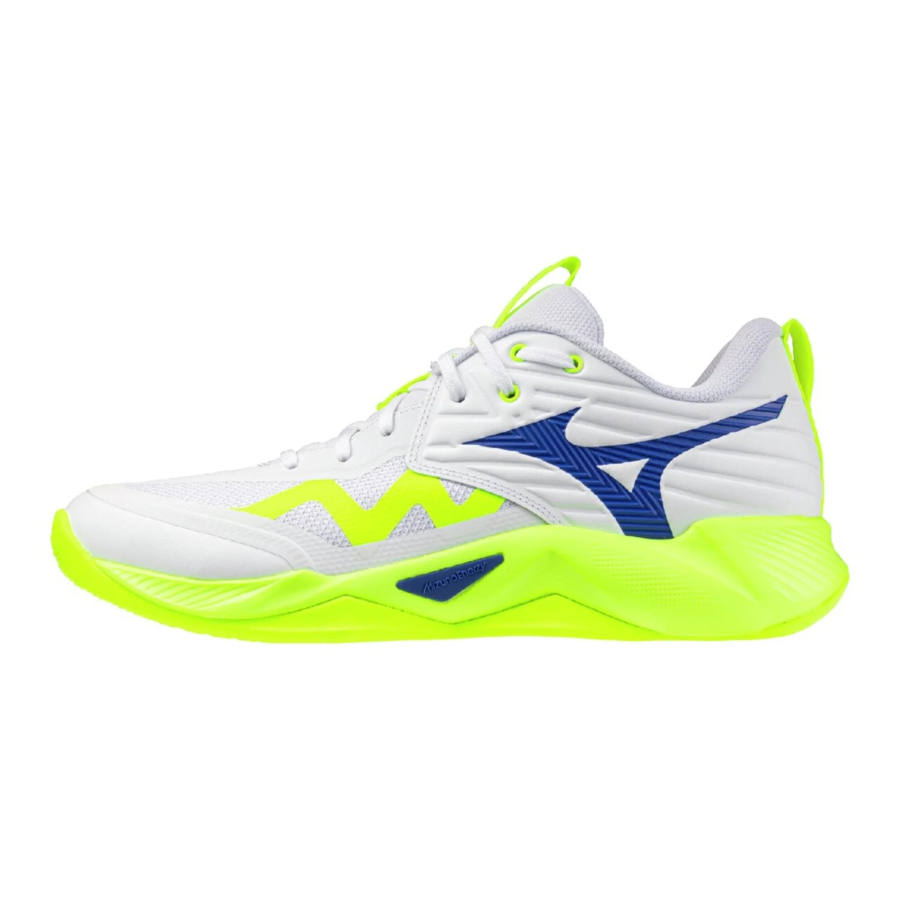 Mizuno WAVE MOMENTUM PRO Leather Volleyball Shoes Unisex White Green