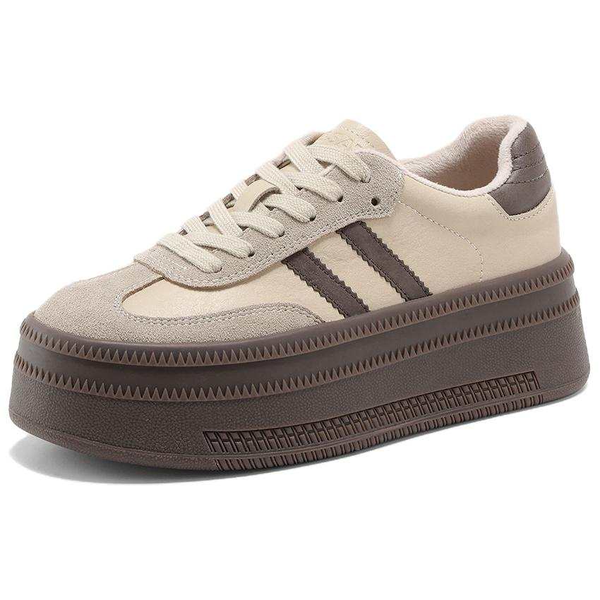 ST&SAT ST&SAT Split Cow Leather Fleece Lined Thermal, Classic Vintage, Platform Comfortable, Versatile German Army Trainers