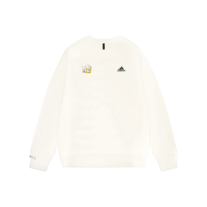 Adidas Adidas LABEL Sweatshirts Unisex White Crew Neck Moderate Regular