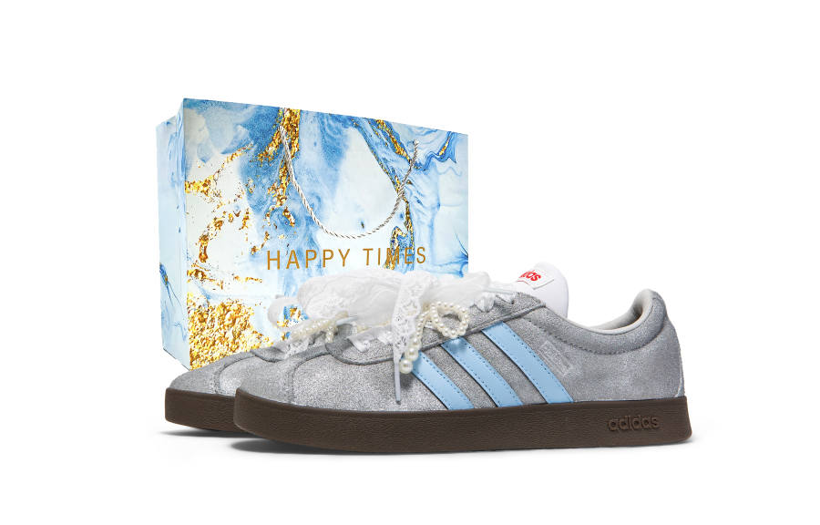 Adidas Adidas Vl Court Classic Abrasion Resistant Abrasion Resistant Low top Skateboard Shoes Women's Silver