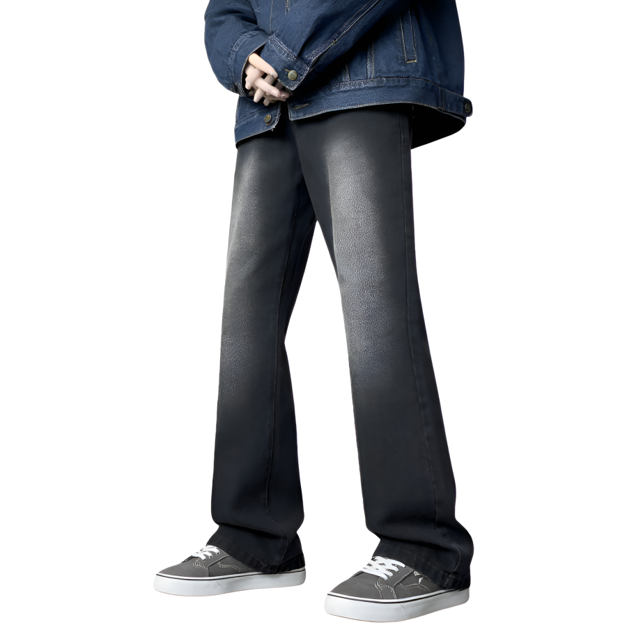 MUSCLETECH Jeans Unisex Thickened And Fleece Lined Straight Fit Pants