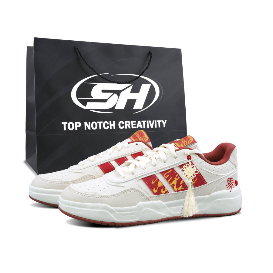Adidas Adidas LITE BALLER Qi Ji Red, Special Shopping Bag Abrasion Resistant Low top Skateboard Shoes Unisex Beige Red Gold