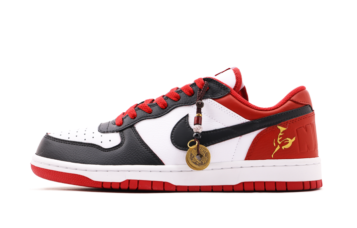 Nike Nike Big Wrapping, Wear Resistant And Non Slip Low top Skateboard Shoes Unisex Black Red