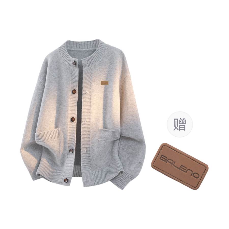 BALENO Knitwear Unisex Crew Neck Moderate Cardigan