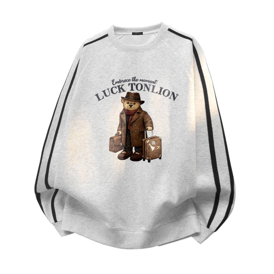 Tonlion Sweatshirts Unisex Crew Neck Moderate Regular