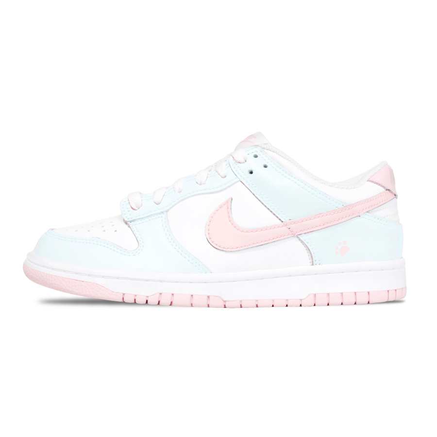 Nike Nike Dunk Maris Sal Boba Leather Abrasion Resistant Low top Kids' Skateboarding Shoes Blue Pink Unisex
