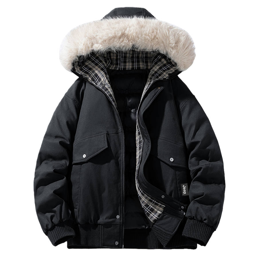 Jeep Puffer Jackets Unisex Hooded Thickened