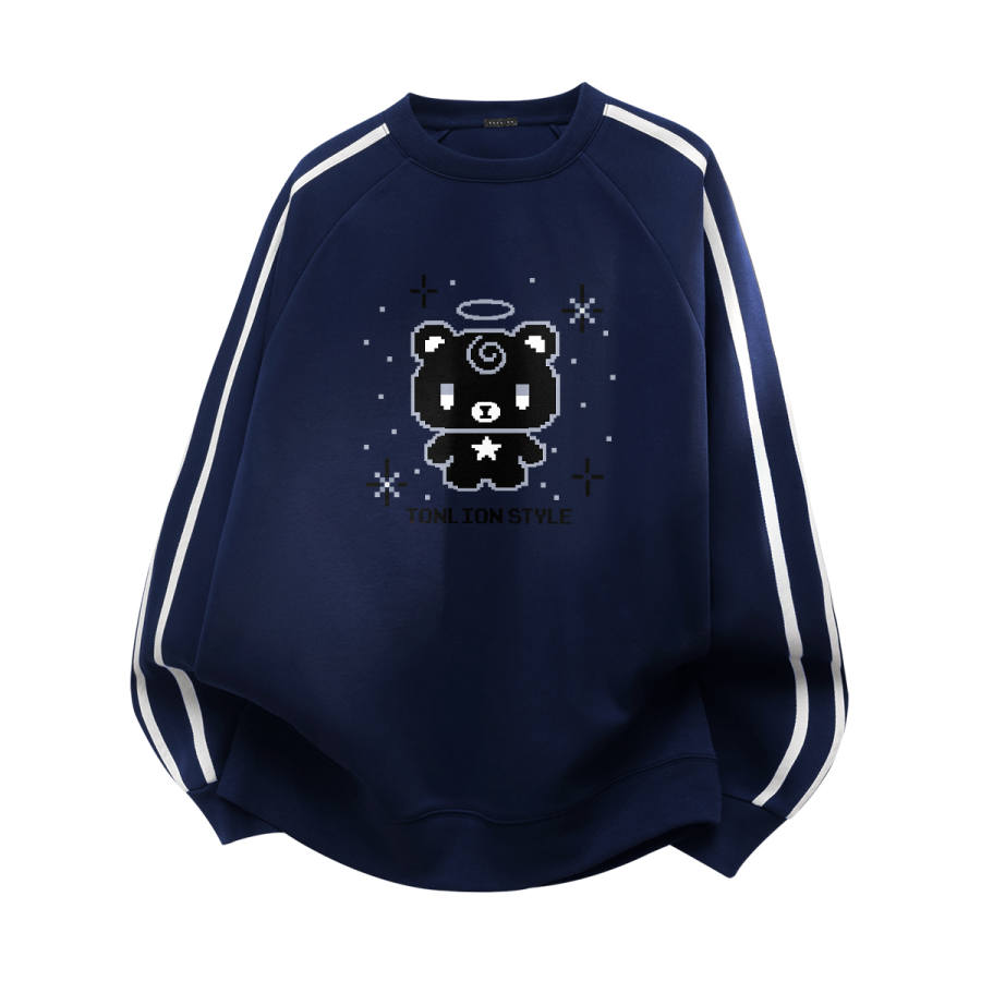 Tonlion Sweatshirts Unisex Crew Neck Moderate Regular
