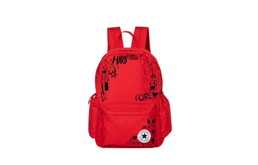 Converse Converse Polyester Fiery Flame Backpack Medium Unisex Red