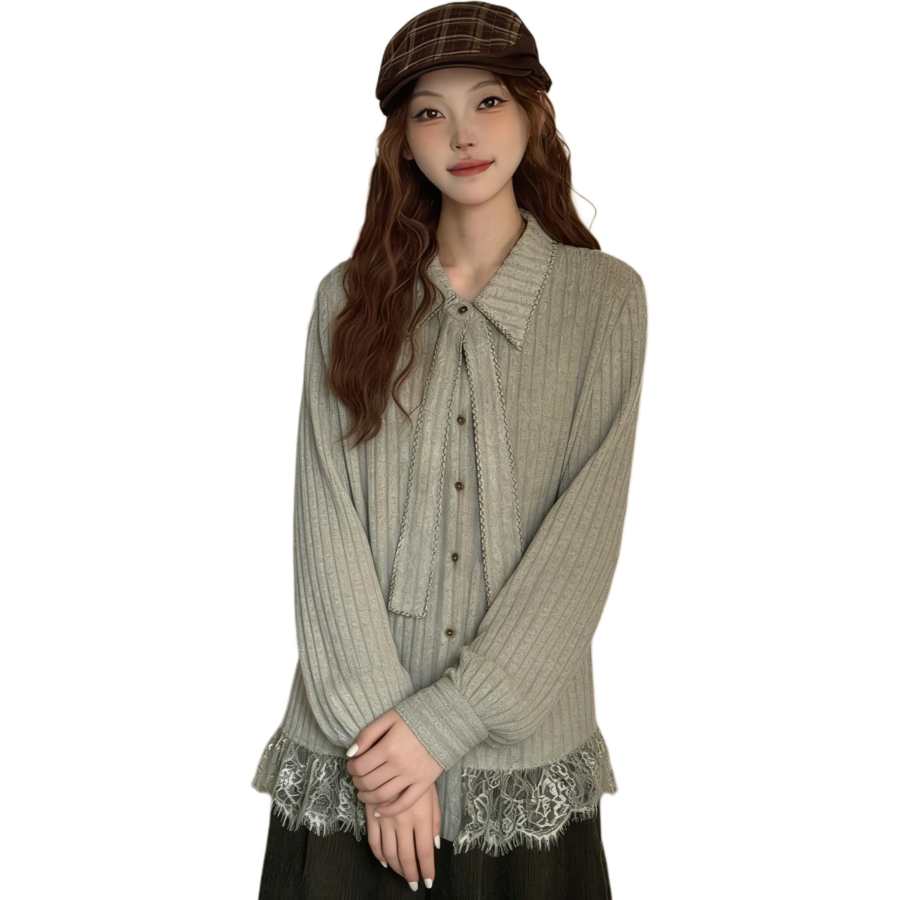 VENICEW Shirts Women's Top Lapel Moderate Other