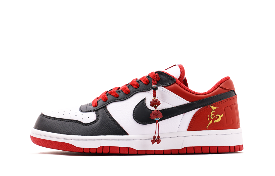 Nike Nike Big Wrapping, Wear Resistant And Non Slip Low top Skateboard Shoes Unisex Black Red
