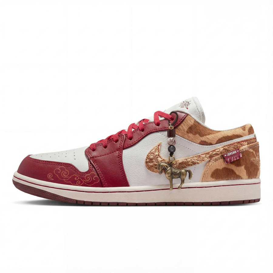 Jordan Jordan Air Jordan 1 Horse Year CNY New Year Edition, Triple Lab, Auspicious Horse Steps In Gold Abrasion Resistant