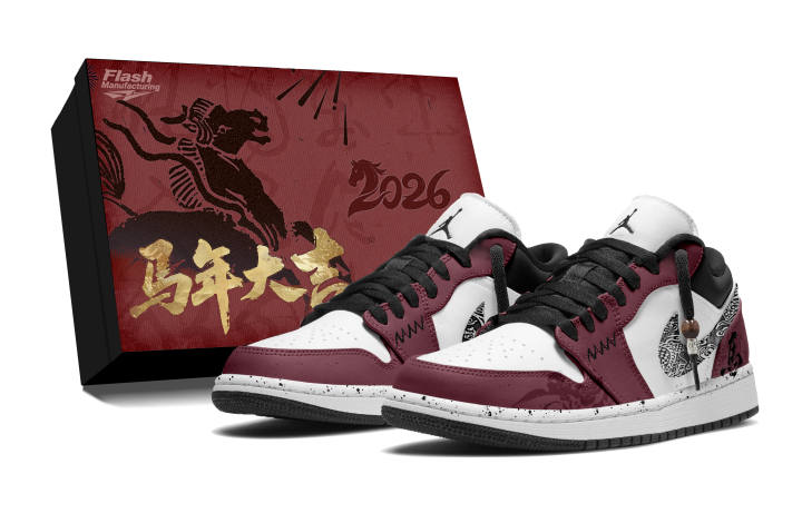 Jordan Jordan Air Jordan 1 Red Horse Soaring Cloud, Box Included Leather Abrasion Resistant Abrasion Resistant Low top