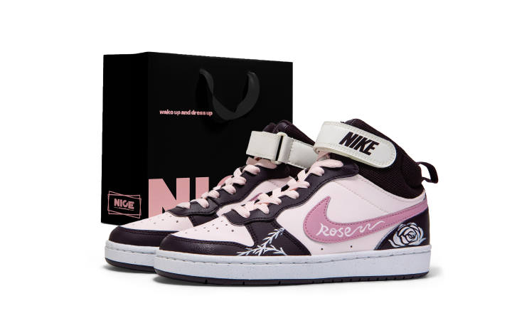 Nike Nike Court Borough 2 Leather Abrasion Resistant Slip Resistant Abrasion Resistant Slip Resistant Mid top