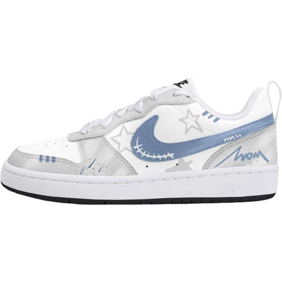 Nike Nike Court Borough Low top Kids' Skateboarding Shoes Gray Blue Teenagers