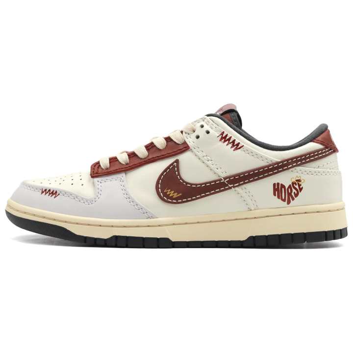 Nike Nike Dunk HORSE Double CNY Collection Abrasion Resistant Abrasion Resistant Low top Skateboard Shoes Men's Beige Gray