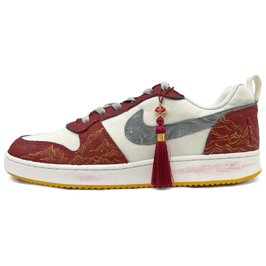 Nike Nike Court Borough Cushioning Abrasion Resistant Slip Resistant Low top Skateboard Shoes Unisex Red