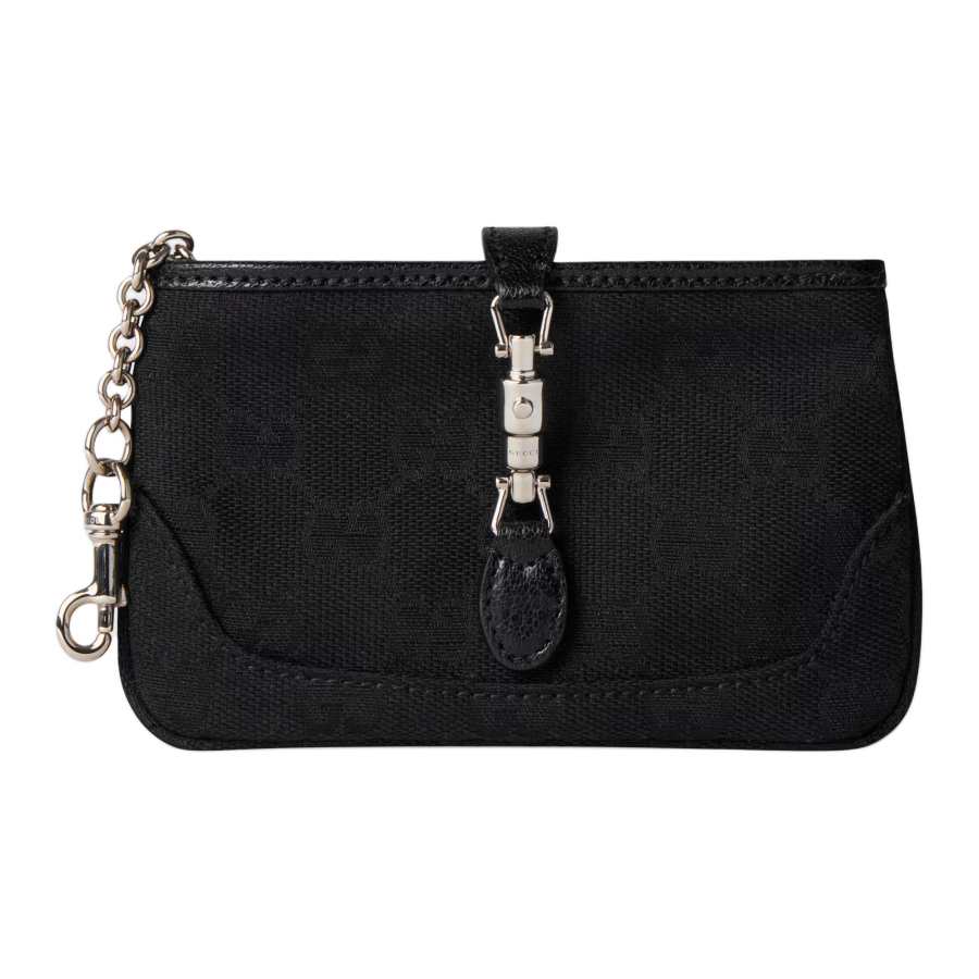 GUCCI Jackie GG Canvas Key Pouch Women's Black