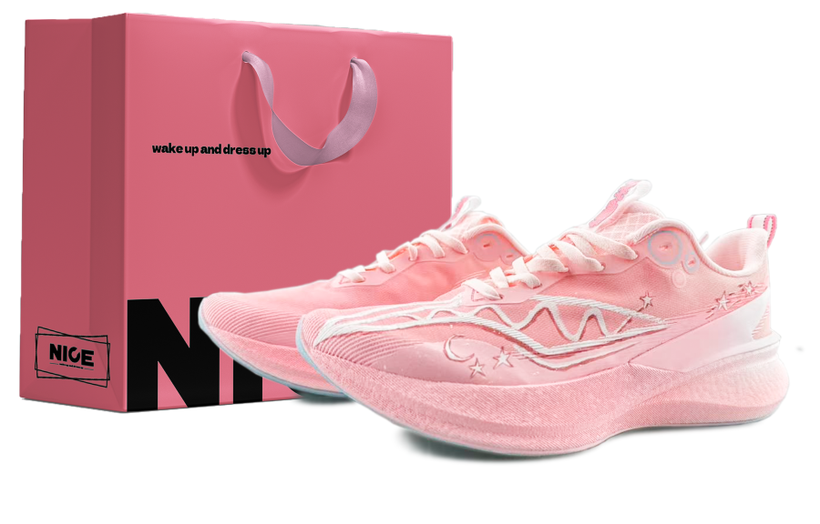 Li-Ning Li Ning Red Hare 8PRO Cushioning Breathable Low top Casual City Commuting Running Shoes Unisex Pink White