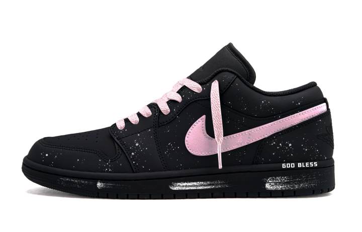 Jordan Jordan Air Jordan 1 Ink Pink Prayer Cushioning Abrasion Resistant Cushioning, Wear Resistant Low top