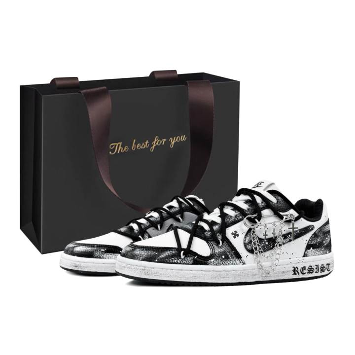 Nike Nike EBERNON Gothic Prism, Shopping Bag Abrasion Resistant Slip Resistant Low top Skateboard Shoes Men's Black
