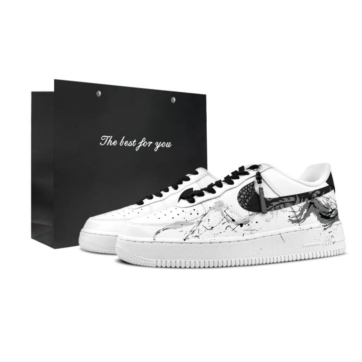 Nike Nike Air Force 1 Low top Skateboard Shoes Women's Black White