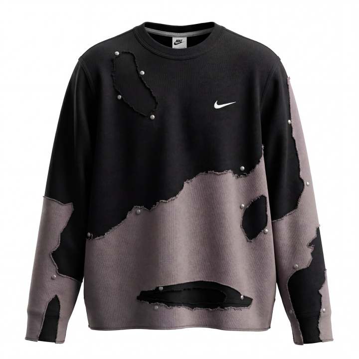 Nike Nike Sweatshirts Men's Black Crew Neck Moderate Regular