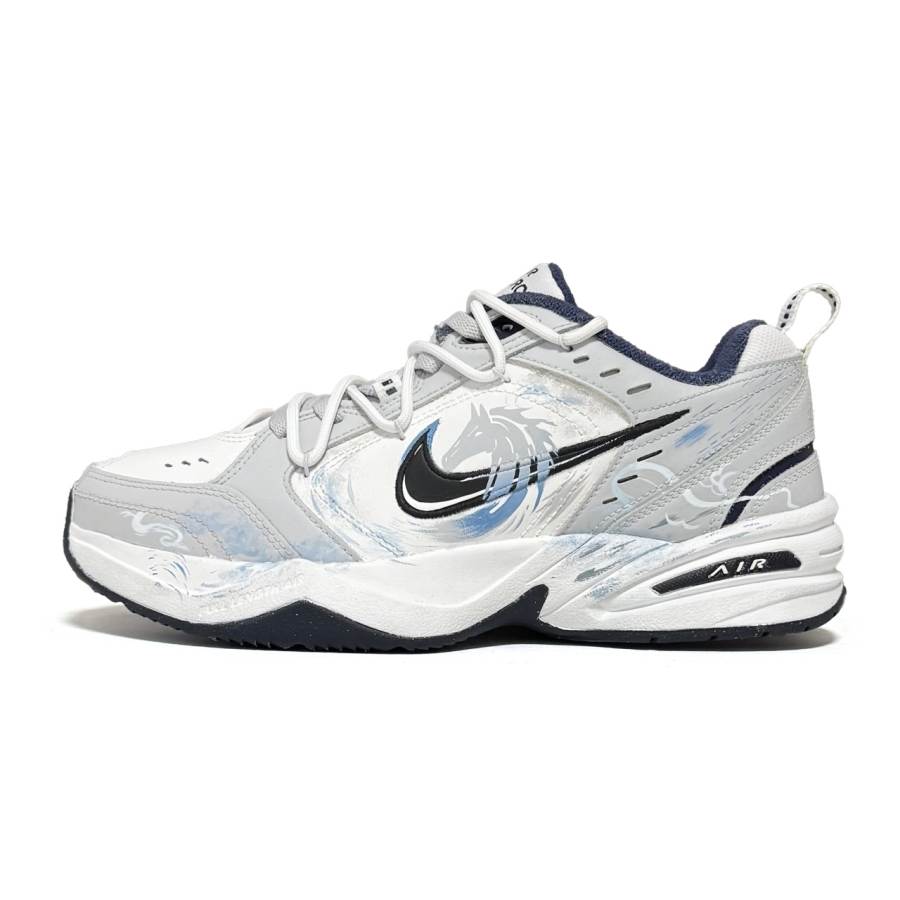 Nike Nike Air Monarch 4 Leaping Ahead Abrasion Resistant Height Increasing Low top Chunky Sneakers Men's Gray
