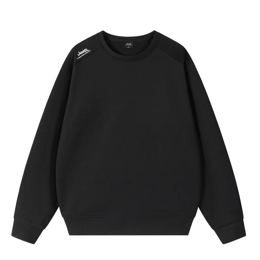Jeep Black Knight Series Sweatshirts Unisex Black Crew Neck Moderate
