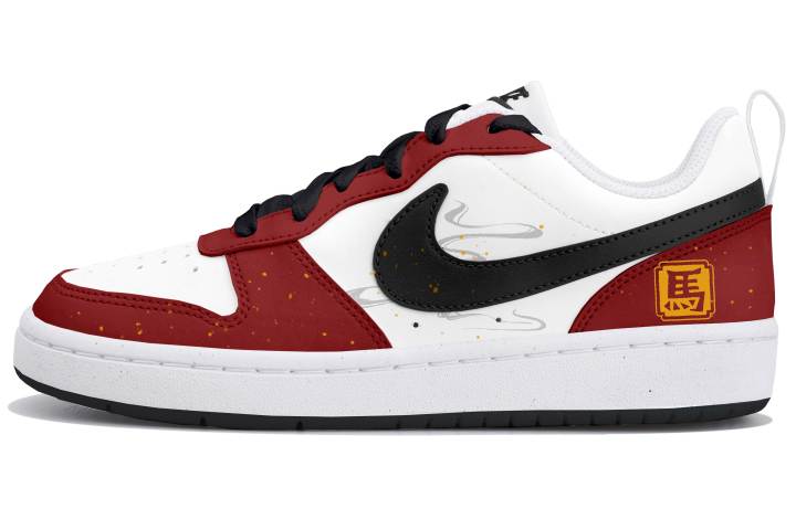 Nike Nike Court Borough Low top Kids' Skateboarding Shoes White Red Teenagers
