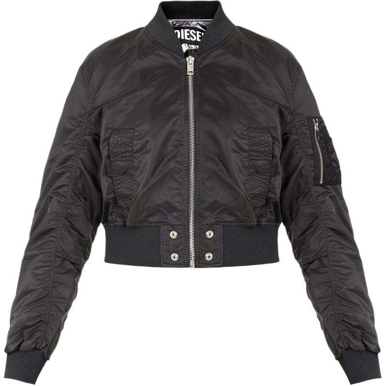 DIESEL DIESEL Jackets Women's Black Stand Collar Moderate Pilot