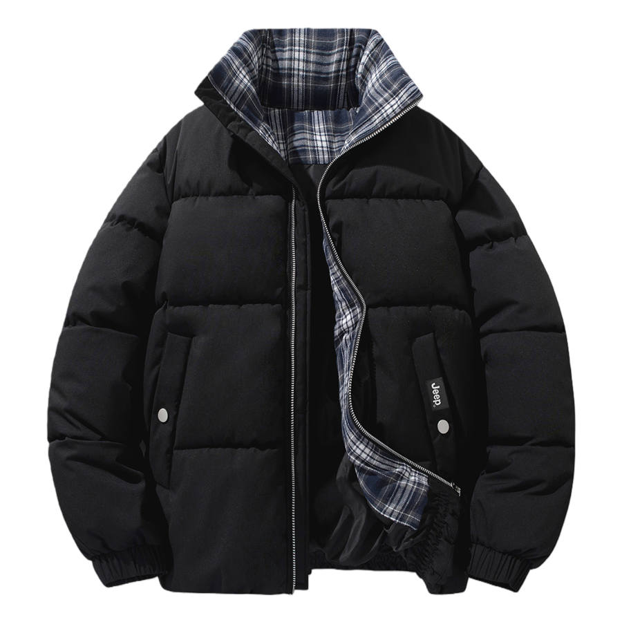 Jeep Puffer Jackets Unisex Stand Collar Thickened Padded Puffer Jacket