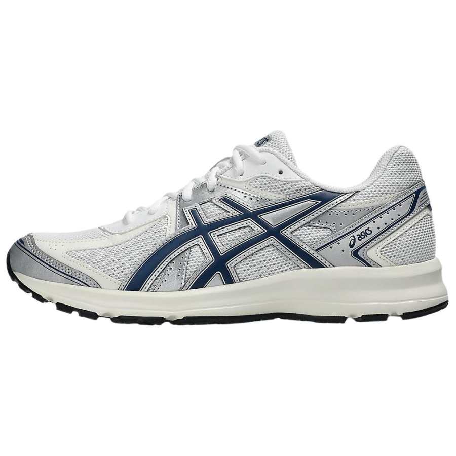 ASICS JOG 100S Breathable Running Shoes Unisex White Gray Blue