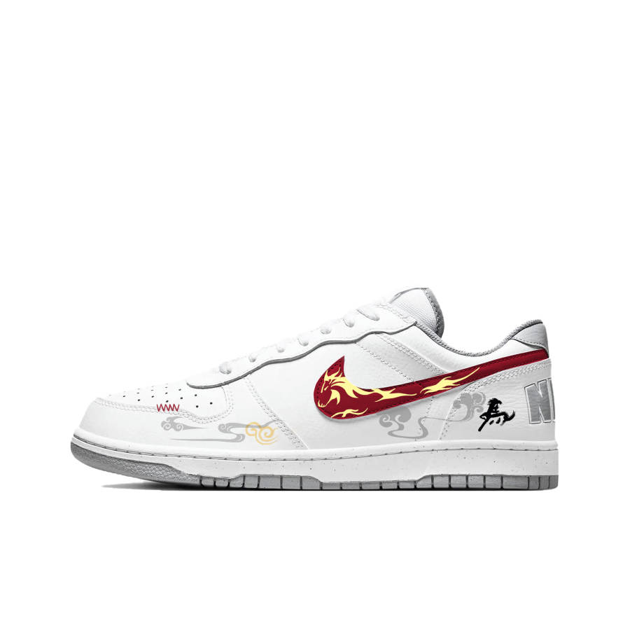 Nike Nike Big Low Lux Horse Steps On Auspicious Clouds Leather Abrasion Resistant Lightweight Slip Resistant Low top