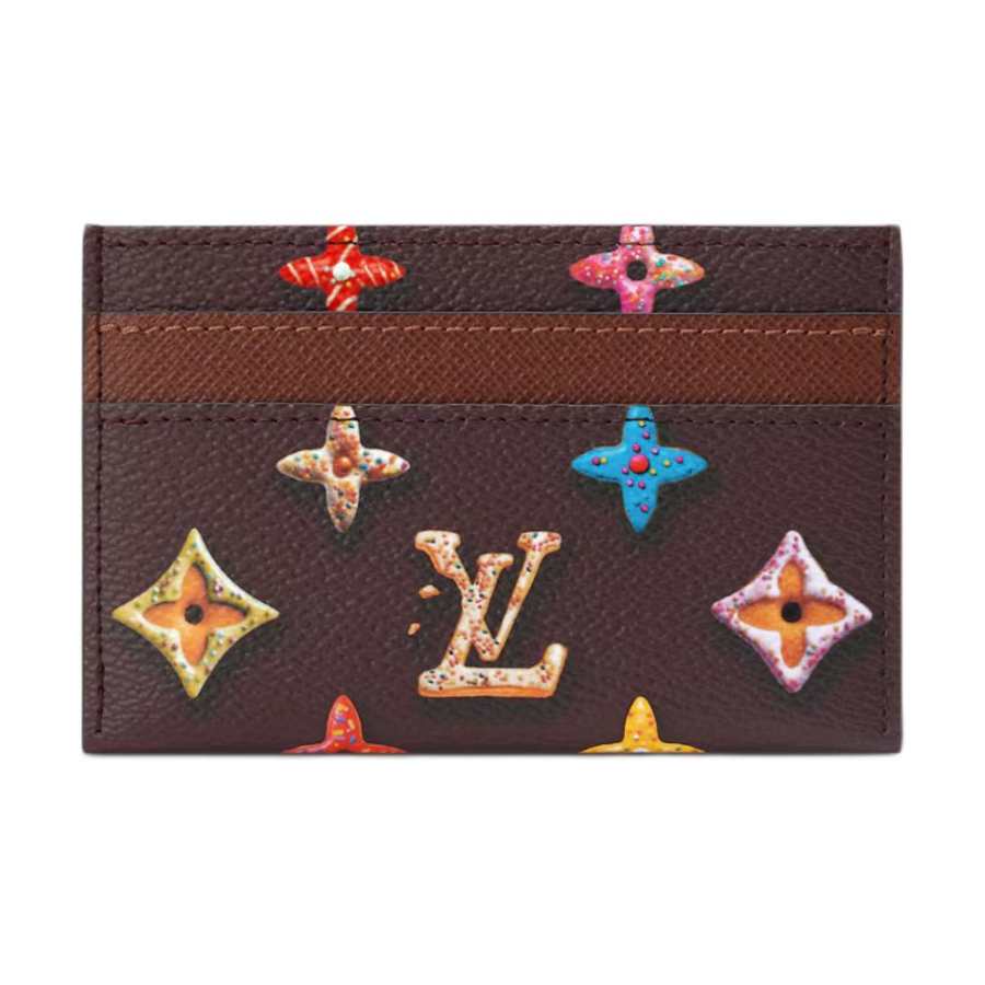 LOUIS VUITTON Monogram Donuts Coated Canvas Card Holder Card Holder Men's Brown
