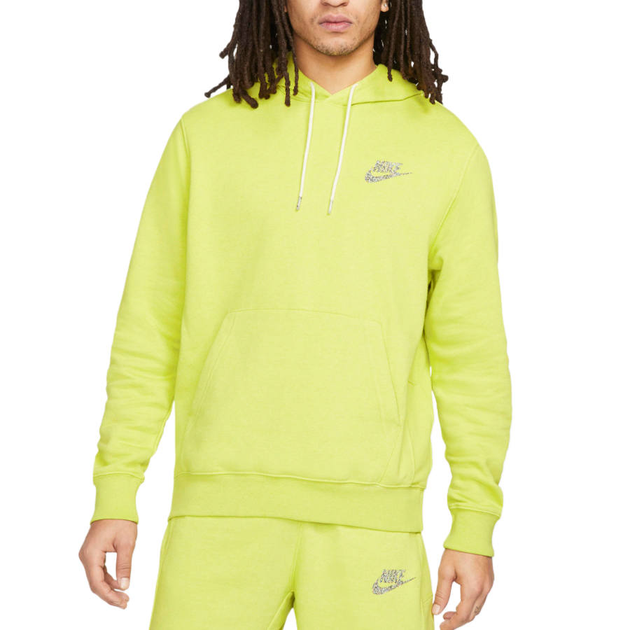 Nike Nike Sportswear Sweatshirts Men's Atomic Green/White Hooded Moderate Regular